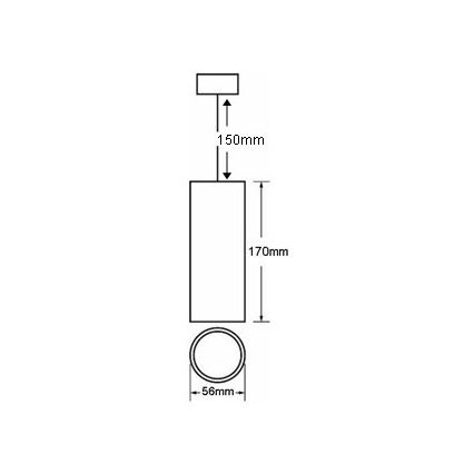 Candeeiro suspenso KARADON 1xGU10/30W/230V 17 cm branco