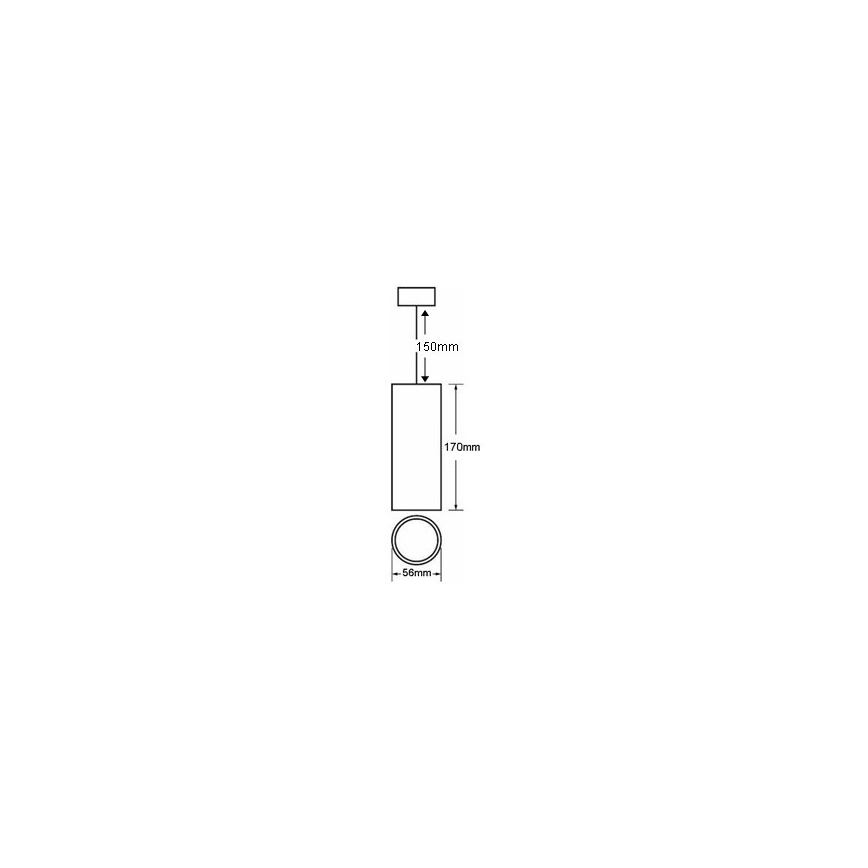 Candeeiro suspenso KARADON 1xGU10/30W/230V 17 cm branco