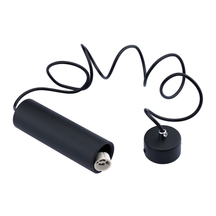 Candeeiro suspenso KARADON 1xGU10/30W/230V 17 cm preto