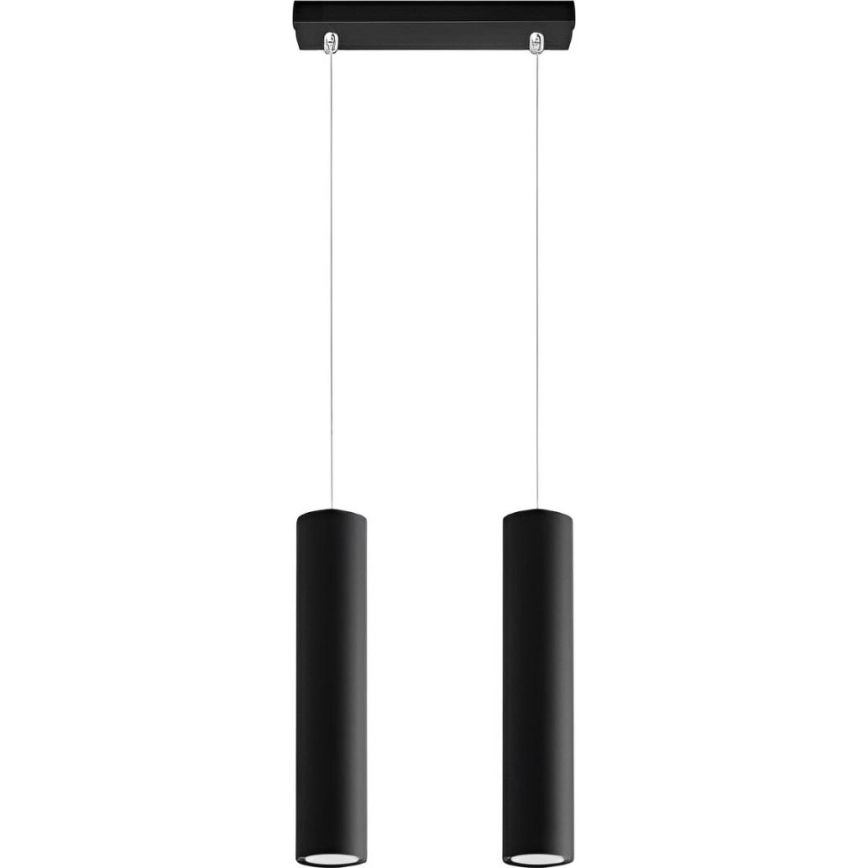Candeeiro suspenso KARADON 2xGU10/30W/230V preto