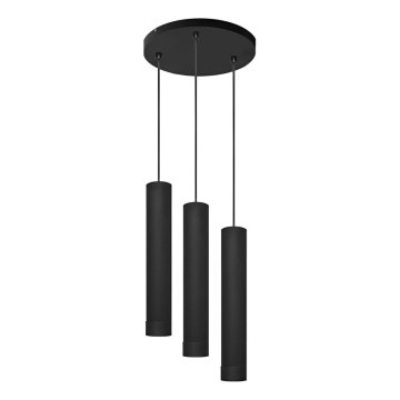 Candeeiro suspenso KARADON 3xGU10/30W/230V preto