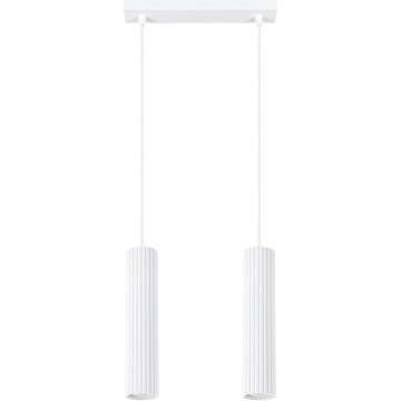 Candeeiro suspenso KARBON 2xGU10/10W/230V branco