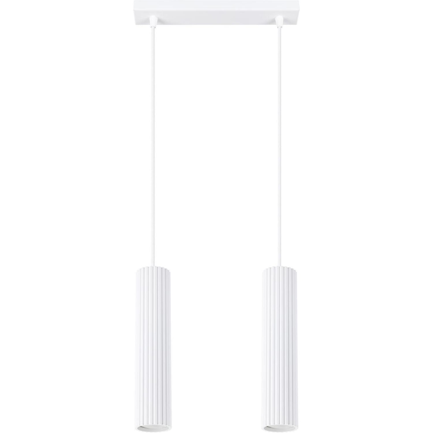 Candeeiro suspenso KARBON 2xGU10/10W/230V branco