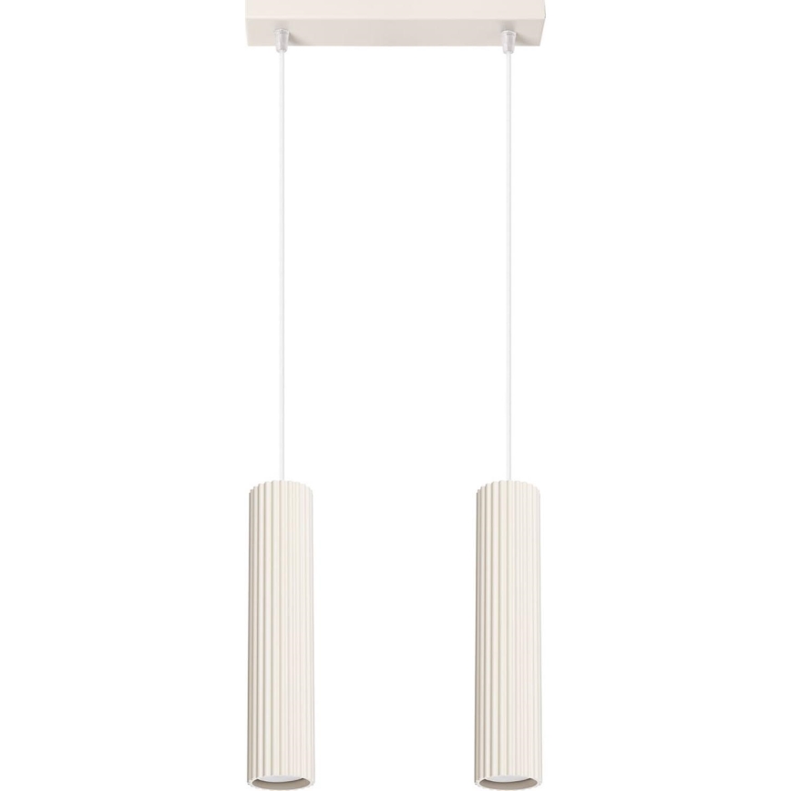Candeeiro suspenso KARBON 2xGU10/10W/230V creme