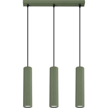 Candeeiro suspenso KARBON 3xGU10/10W/230V verde