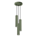 Candeeiro suspenso KARBON 3xGU10/10W/230V verde