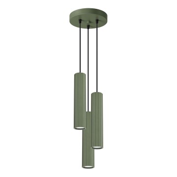 Candeeiro suspenso KARBON 3xGU10/10W/230V verde