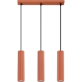 Candeeiro suspenso KARBON 3xGU10/10W/230V vermelho