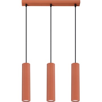 Candeeiro suspenso KARBON 3xGU10/10W/230V vermelho