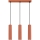 Candeeiro suspenso KARBON 3xGU10/10W/230V vermelho