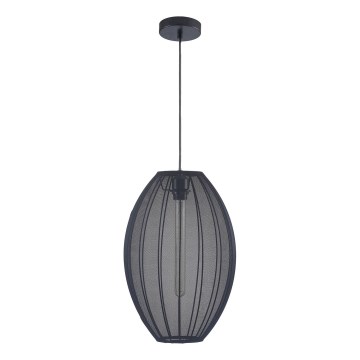 Candeeiro suspenso KAREI 1xE27/20W/230V diâmetro 30 cm preto