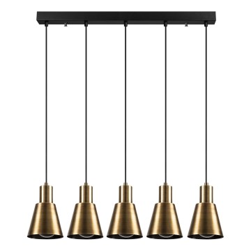 Candeeiro suspenso KEM 5xE27/40W/230V dourado