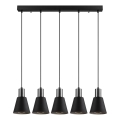 Candeeiro suspenso KEM 5xE27/40W/230V preto