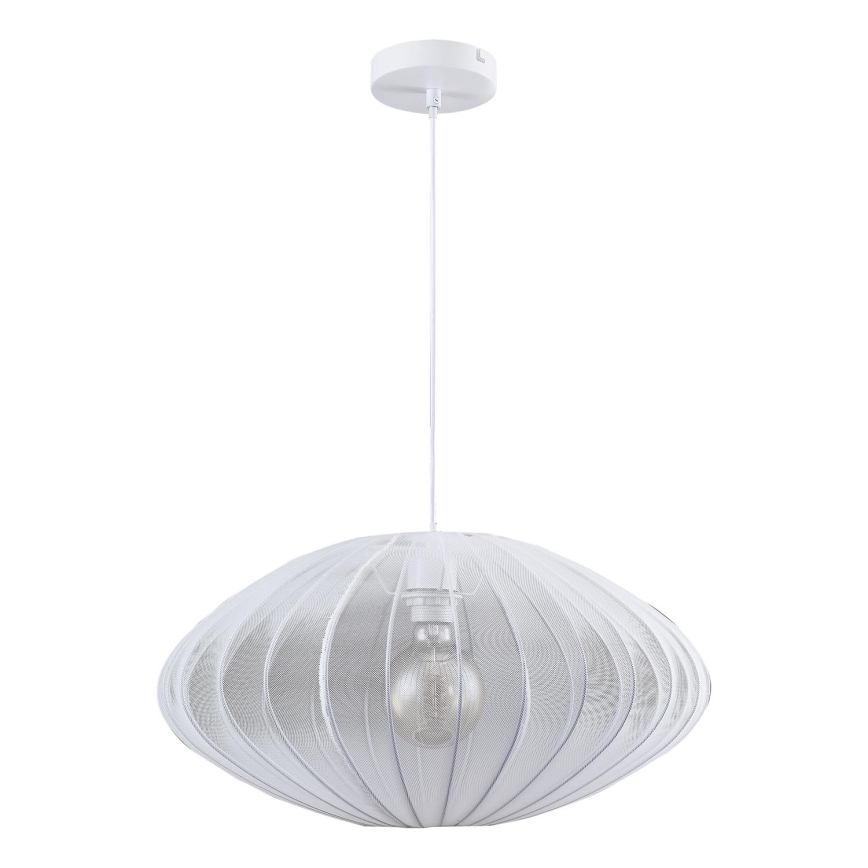 Candeeiro suspenso KINU 1xE27/20W/230V diâmetro 50 cm branco