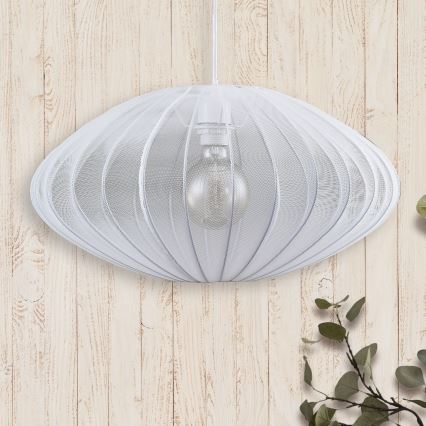 Candeeiro suspenso KINU 1xE27/20W/230V diâmetro 50 cm branco