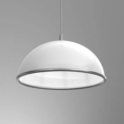 Candeeiro suspenso KITCHEN 1xE27/15W/230V branco/cromado brilhante