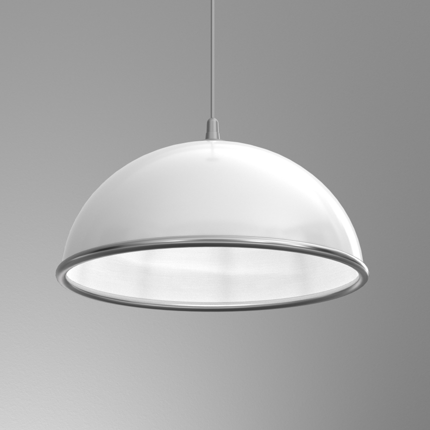 Candeeiro suspenso KITCHEN 1xE27/15W/230V branco/cromado brilhante