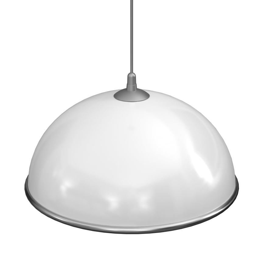 Candeeiro suspenso KITCHEN 1xE27/15W/230V branco/cromado brilhante