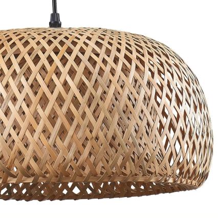 Candeeiro suspenso KORFU 1xE27/20W/230V diâmetro 38 cm bambu