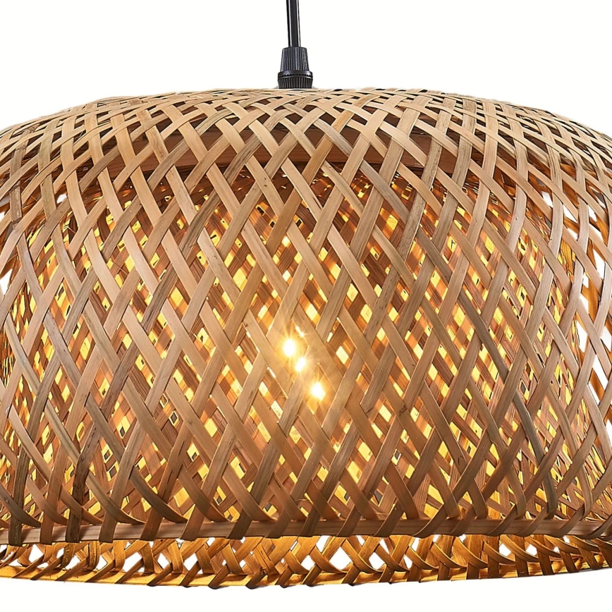 Candeeiro suspenso KORFU 1xE27/20W/230V diâmetro 38 cm bambu
