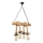 Candeeiro suspenso KOS 4xE27/60W/230V faia