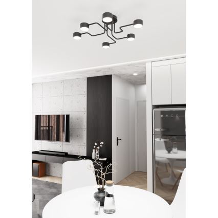 Candeeiro suspenso KURAGE 6xGX53/12W/230V preto