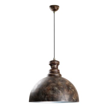 Candeeiro suspenso KURE 1xE27/40W/230V diâmetro 40 cm cinzento