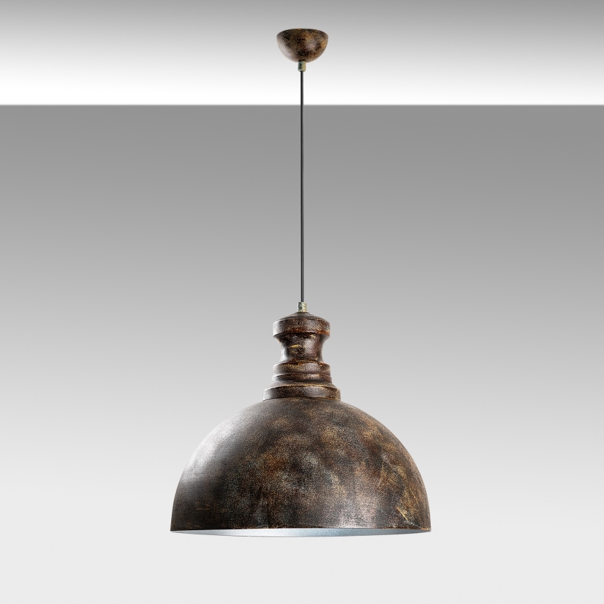 Candeeiro suspenso KURE 1xE27/40W/230V diâmetro 40 cm cinzento