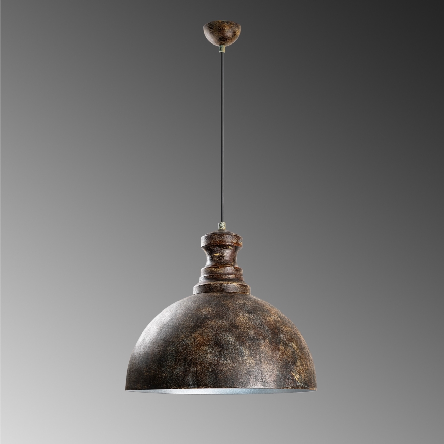 Candeeiro suspenso KURE 1xE27/40W/230V diâmetro 40 cm cinzento