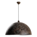 Candeeiro suspenso KURE 1xE27/40W/230V diâmetro 60 cm cinzento