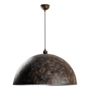 Candeeiro suspenso KURE 1xE27/40W/230V diâmetro 60 cm cinzento
