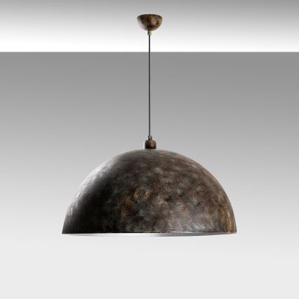 Candeeiro suspenso KURE 1xE27/40W/230V diâmetro 60 cm cinzento