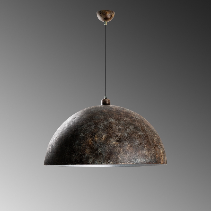 Candeeiro suspenso KURE 1xE27/40W/230V diâmetro 60 cm cinzento