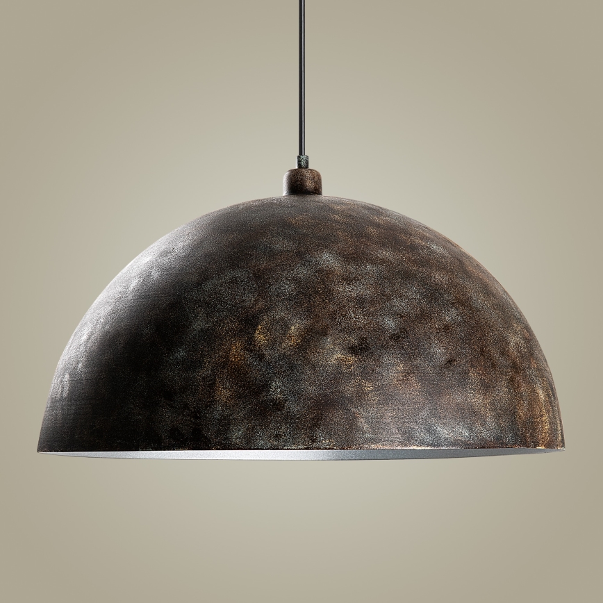 Candeeiro suspenso KURE 1xE27/40W/230V diâmetro 60 cm cinzento