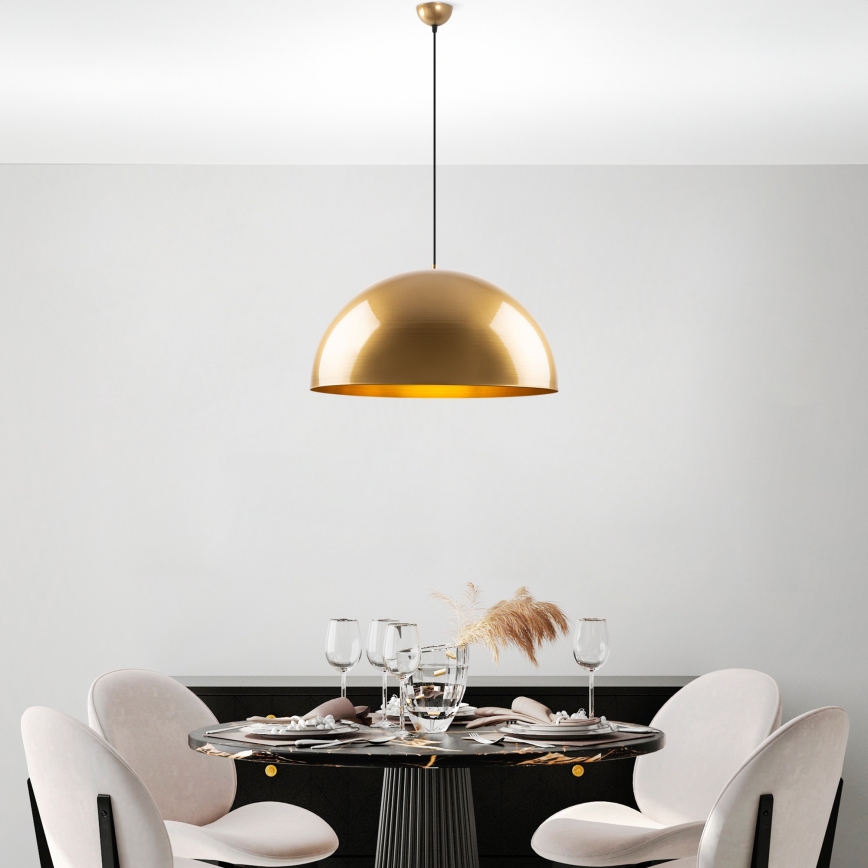 Candeeiro suspenso KURE 1xE27/40W/230V dourado