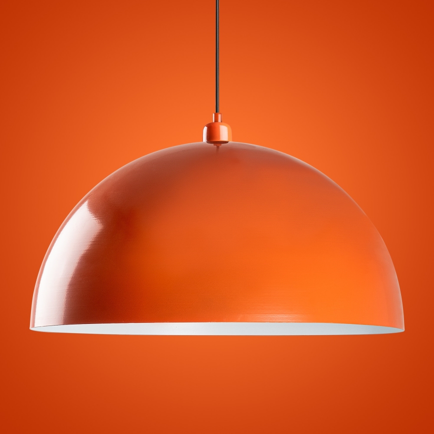Candeeiro suspenso KURE 1xE27/40W/230V laranja