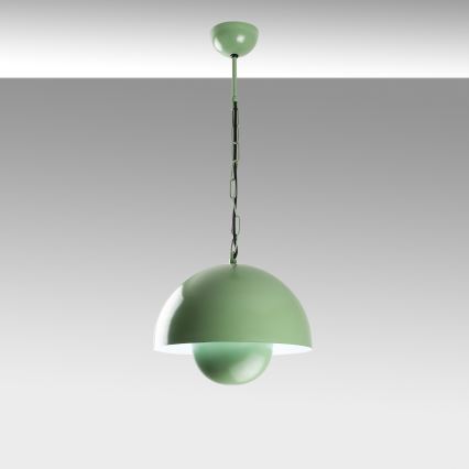 Candeeiro suspenso KURE 1xE27/40W/230V verde