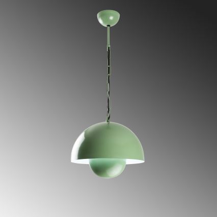 Candeeiro suspenso KURE 1xE27/40W/230V verde