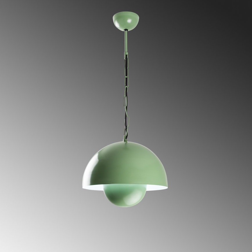 Candeeiro suspenso KURE 1xE27/40W/230V verde