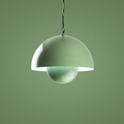 Candeeiro suspenso KURE 1xE27/40W/230V verde
