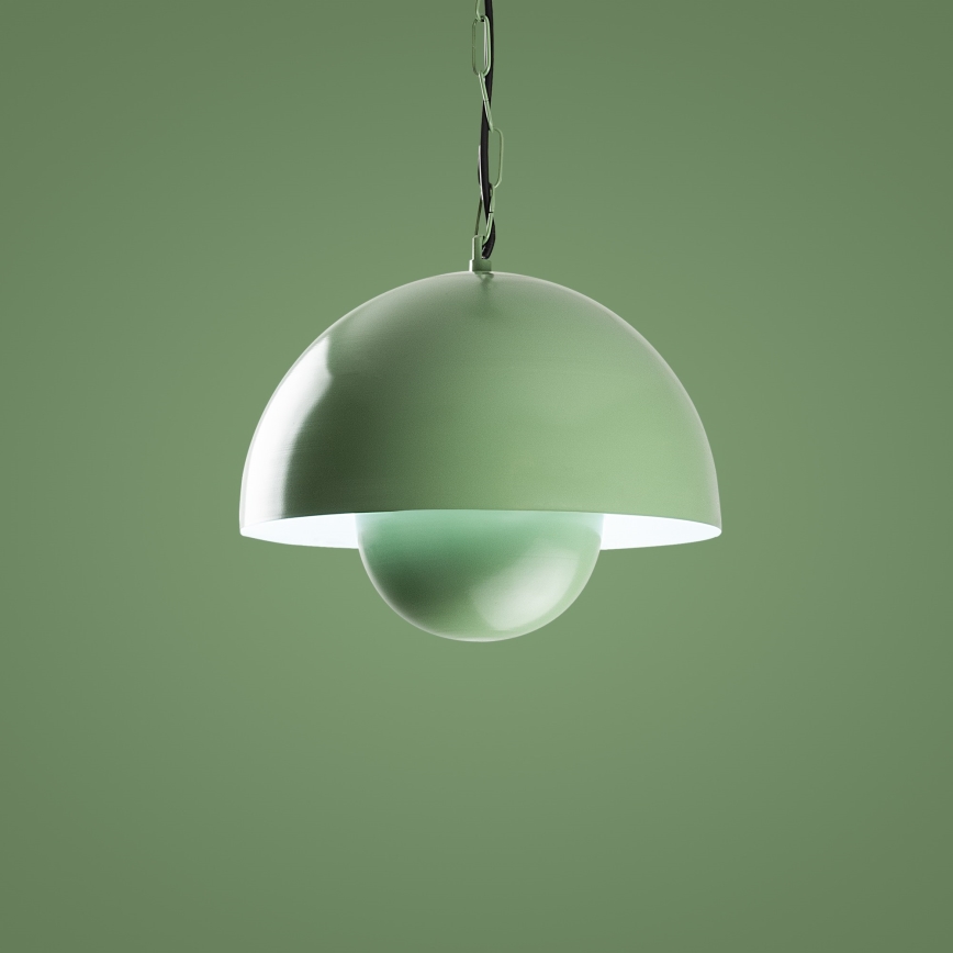Candeeiro suspenso KURE 1xE27/40W/230V verde
