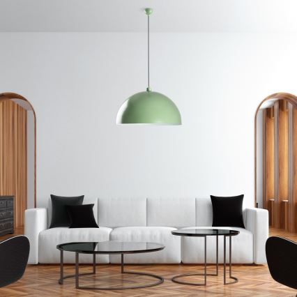 Candeeiro suspenso KURE 1xE27/40W/230V verde
