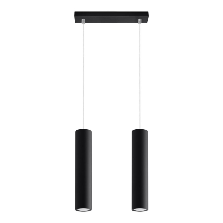 Candeeiro suspenso LAGOS 2 2xGU10/10W/230V preto
