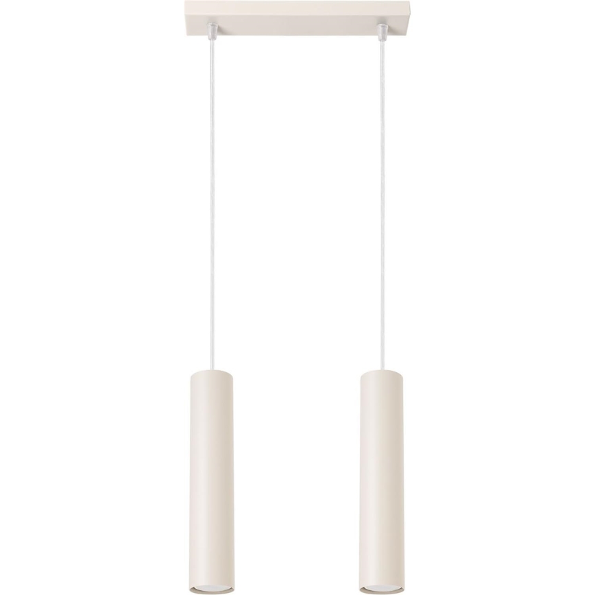Candeeiro suspenso LAGOS 2xGU10/10W/230V creme