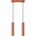 Candeeiro suspenso LAGOS 2xGU10/10W/230V vermelho