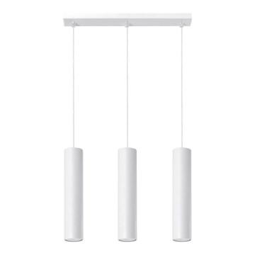 Candeeiro suspenso LAGOS 3 3xGU10/10W/230V branco