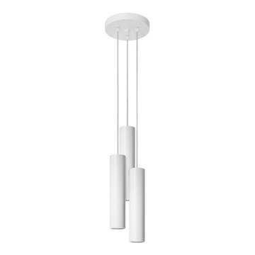 Candeeiro suspenso LAGOS 3xGU10/10W/230V branco