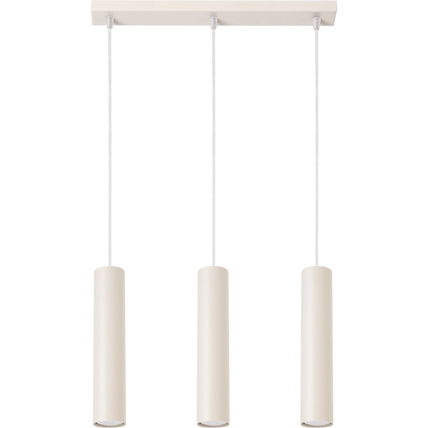 Candeeiro suspenso LAGOS 3xGU10/10W/230V creme