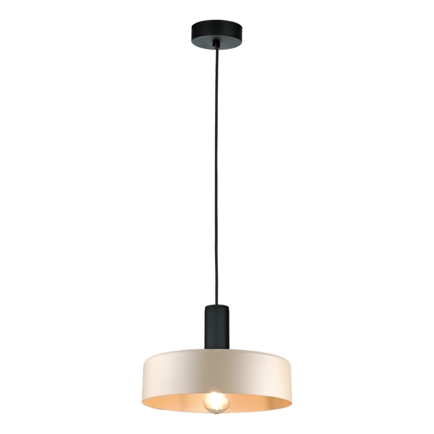 Candeeiro suspenso LATTE 1xE27/60W/230V bege/preto