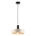 Candeeiro suspenso LATTE 1xE27/60W/230V bege/preto